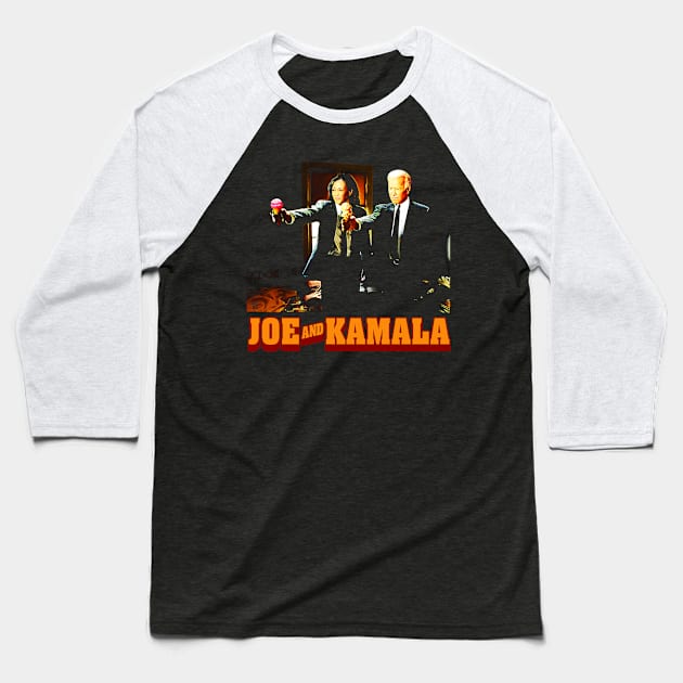 Joe And Kamala - Democratic Ice Cream Baseball T-Shirt by TeeLabs